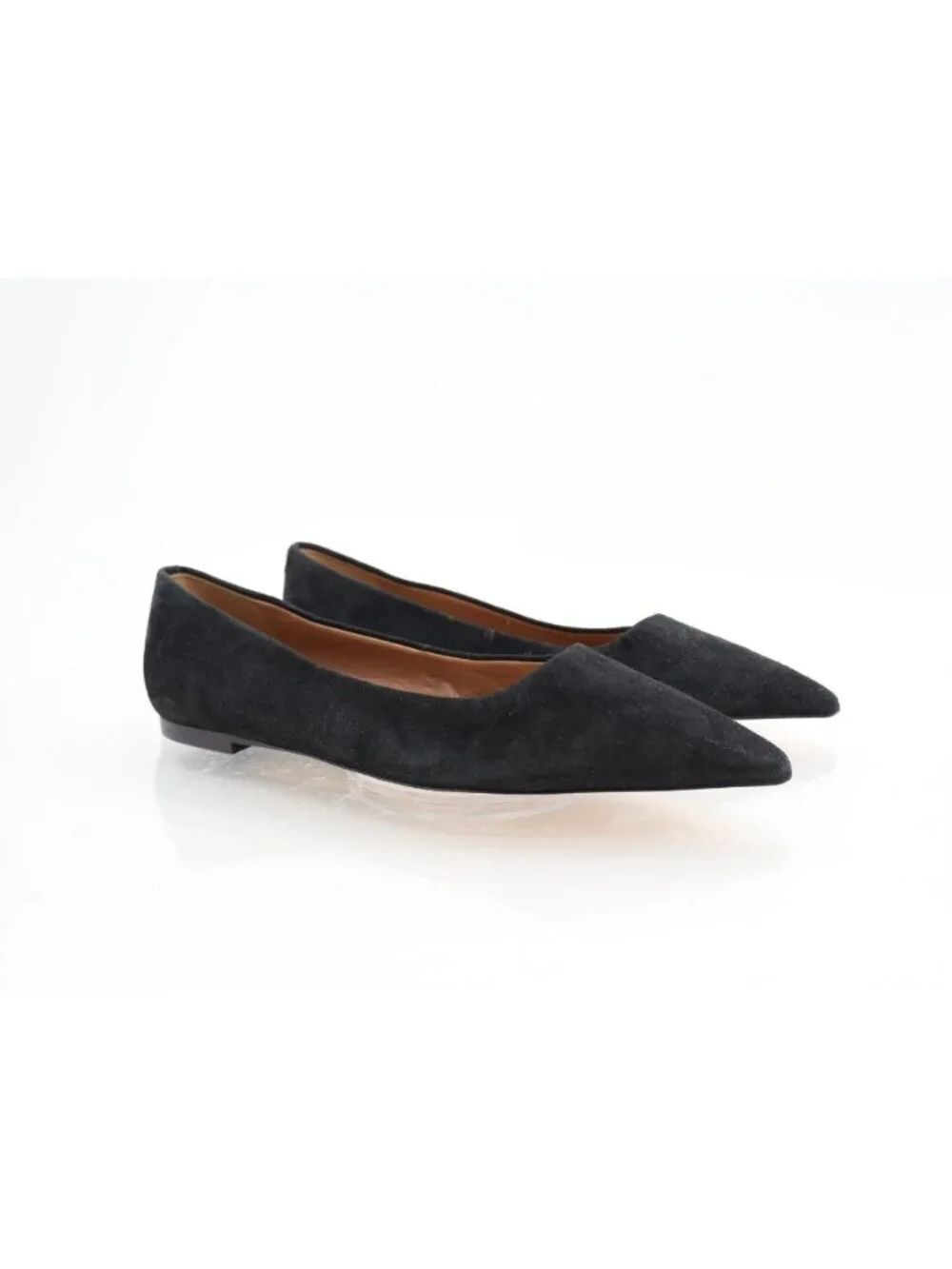 Sam Edelman Wanda Ballet Flats Womens 5.5 Black Suede Pointy Shoes Slip On